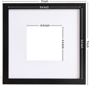 Marco 10 x 10” negro