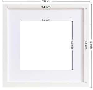 Marco 12 x 12" blanco