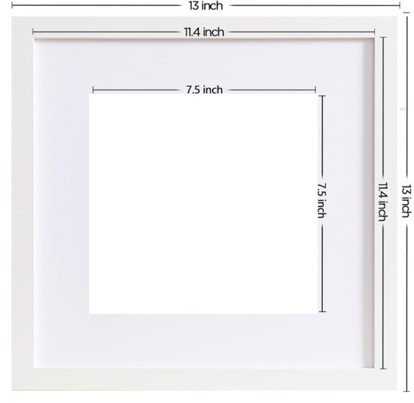 Marco 12 x 12" blanco