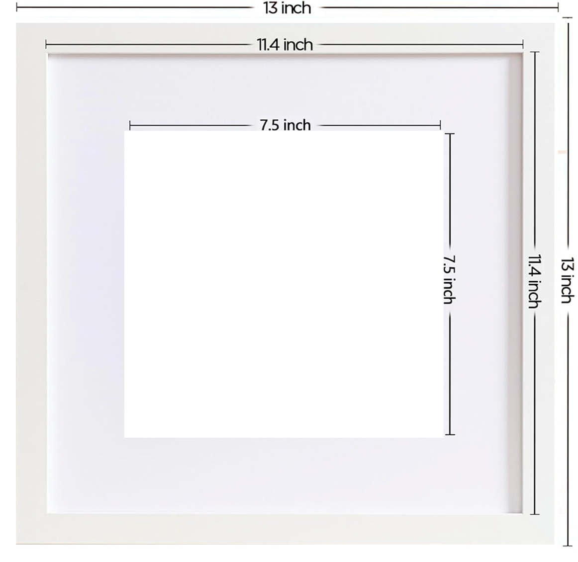 Marco 12 x 12″ blanco